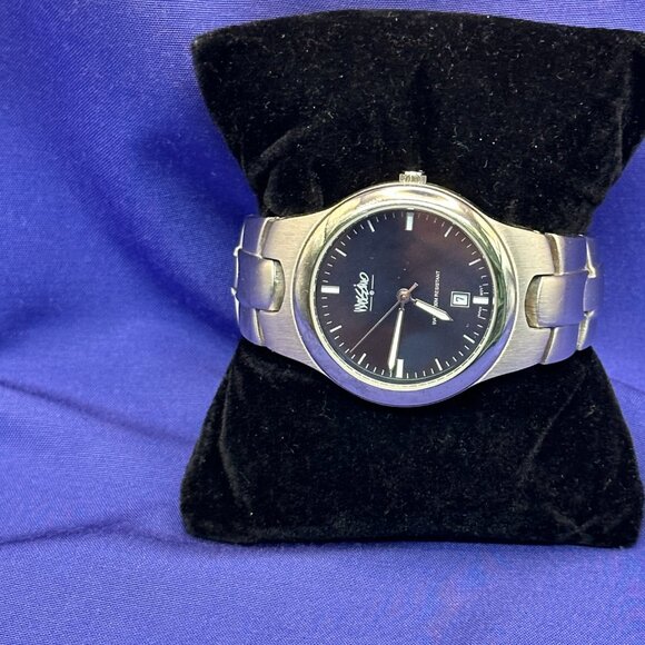 Massimo Indigo Blue Silver-Tone Quartz Watch.  Fresh Battery. - Picture 3 of 15